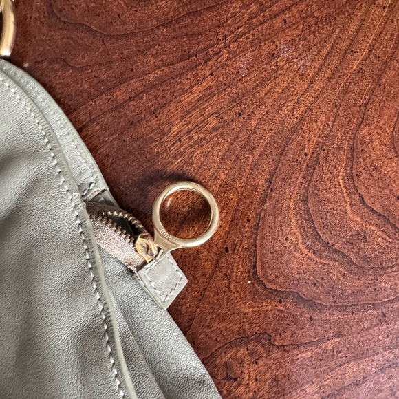 Fendi Grey “Devil Trapezio” Shoulder Bag with Elegant Gold Hardware - Picture 3 of 5